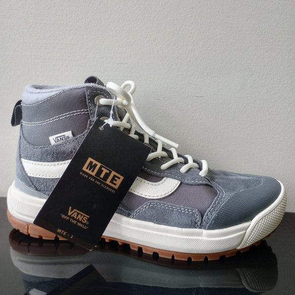 Shoes - Vans Women's Ultrarange Exo Hi MTE Suede/Mesh Sneaker in Lovely Pewter/Drizzle